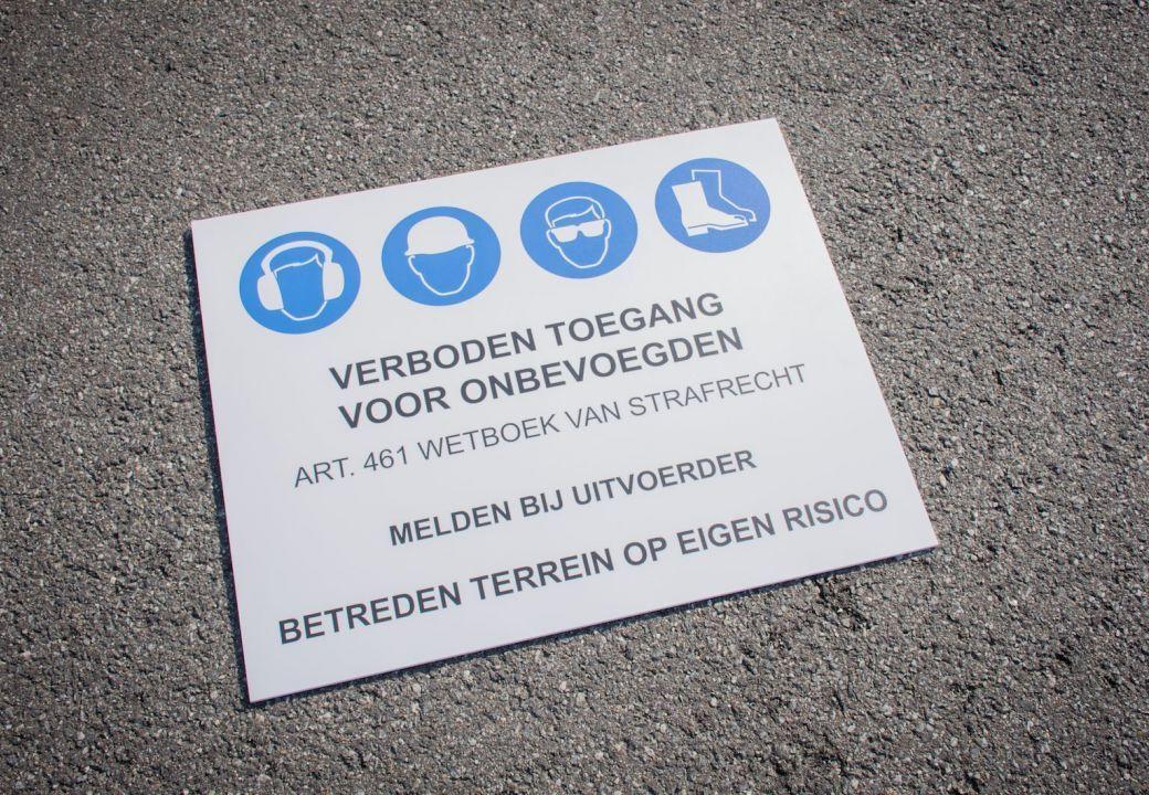 Verboden Toegang Bordje | Kunststof | Bouwhekken Nederland